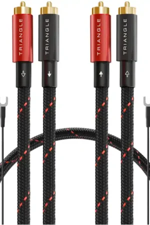 TRIANGLE RED Câble RCA Phono avec Fil de Masse Cuivre OFC 3m (La paire) | Bon plan