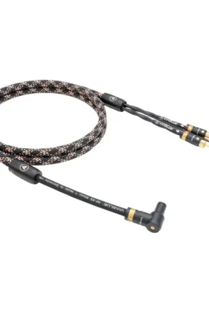 Disponible | VIABLUE NF-S5 T8 DOWN Câble Phono DIN 5 Pins SME Coudé vers RCA avec Fil de Masse 2m Cobra