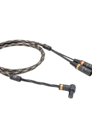 Prix bas | VIABLUE EPC-2 T8 DOWN Câble Phono DIN 5 Pins SME Coudé vers XLR avec Fil de Masse 1.5m Cobra