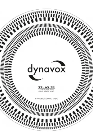 DYNAVOX Gabarit Stroboscopique Réglage Vitesse Rotation Vinyle et Alignement Cellule Ø30cm | Cette semaine uniquement