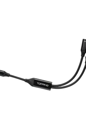 Prix usine | TOPPING TC-OTG-Y20 Câble Splitter 1x USB-C Mâle vers 2x USB-C Femelle Données / Charge 22cm