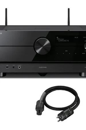 Yamaha RX-A6A Noir + Real Cable CHAMBORD (1.5 m) - Paiement sécurisé