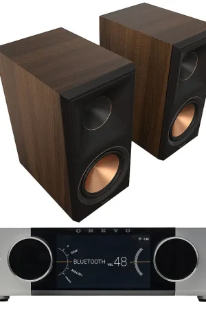 Onkyo Muse Y-40 Argent + Klipsch RP-600M II Ebène - Prêt à expédier