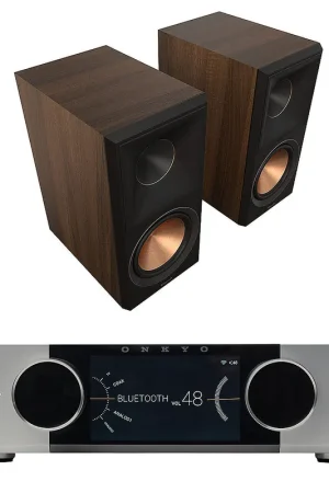 Onkyo Muse Y-40 Argent + Klipsch RP-600M II Noyer - Prix spécial