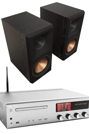 Prix imbattable - Taga Harmony HTR-1500CD Argent + Klipsch RP-600M II Ebène