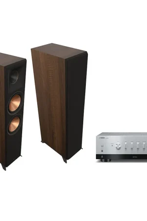 Yamaha R-N800A Argent + Klipsch RP-8000F II Noyer - Prix imbattable