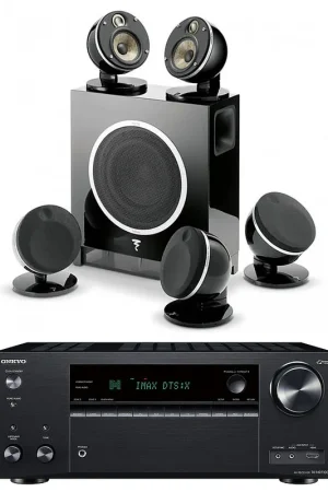 Produit tendance | Onkyo TX-NR7100B Noir + Focal Dôme Flax Pack 5.1 Noir