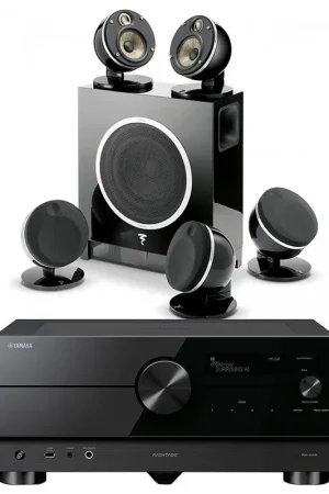 Yamaha RX-A4A Noir + Focal Dôme Flax Pack 5.1 Noir | Prix doux