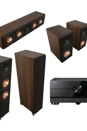 Yamaha RX-A4A Noir + Klipsch Pack HCM RP-8000F II Noyer | Offre exceptionnelle