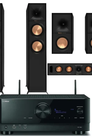 Yamaha RX-V6A Noir + Klipsch RF605FA HCM 5.0 | Offre spéciale
