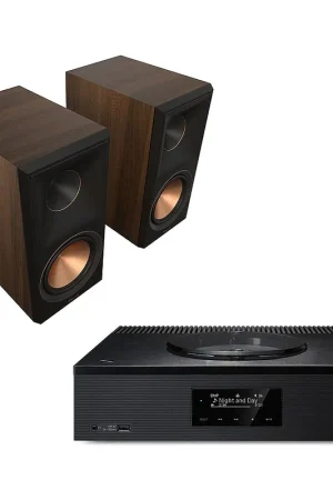 Très populaire - Technics SA-C600 Noir + Klipsch RP-600M II Noyer