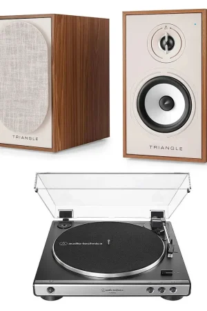 Triangle Borea BR02 CONNECT Chêne + Audio-Technica AT-LP60XUSB Gris | Soldes