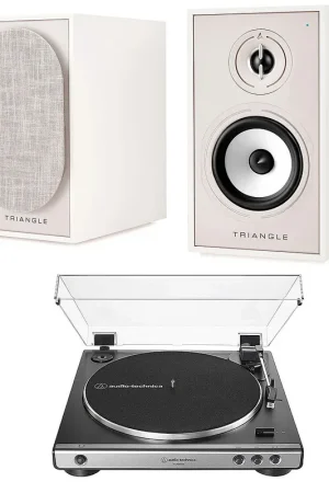 Expédition express | Triangle Borea BR02 CONNECT Crême + Audio-Technica AT-LP60XUSB Gris