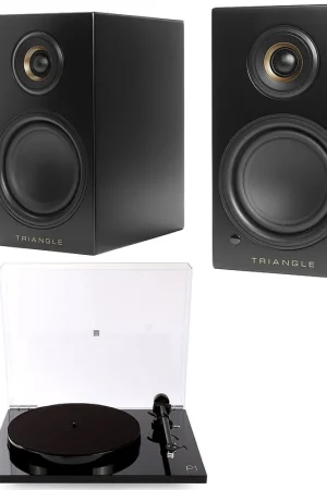 Promotion - Rega Planar 1 Plus Noir + Triangle Elara LN01A Noir mat