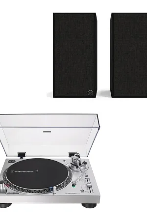Meilleure vente | Audio-Technica AT-LP120XUSB Argent + Klipsch The Sevens Noir