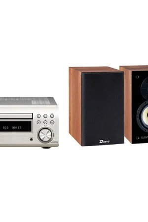 Denon RCD-M41DAB Argent + Davis Acoustics Balthus 30 Noyer | Qualité supérieure