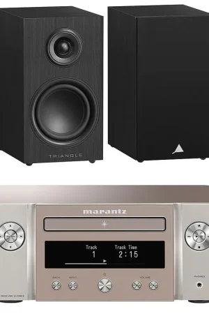 Prix doux | Marantz Melody X M-CR612 Argent/Or + Triangle Elara LN01 Noir Mat