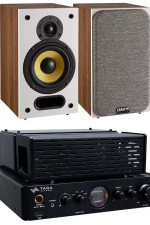 Offre exceptionnelle - Taga Harmony HTA-25B Noir + Davis Acoustics Ariane 1 Noyer