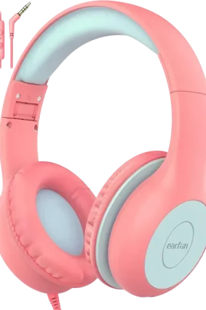 Earfun K1 Rose Bleu Limiteur 85/94 dB SharePort - Écouteurs pour enfants | Super offre