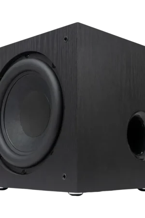 Caisson de basses Vulkkano SUB10 150W RMS Chêne Noir 10 pouces Actif RCA - Nouveau au catalogue