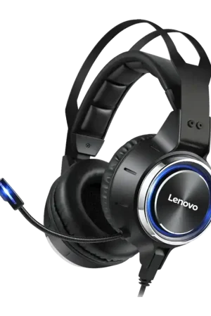 Casque Gaming Lenovo HS25 RGB avec Microphone Arceau - Soldes