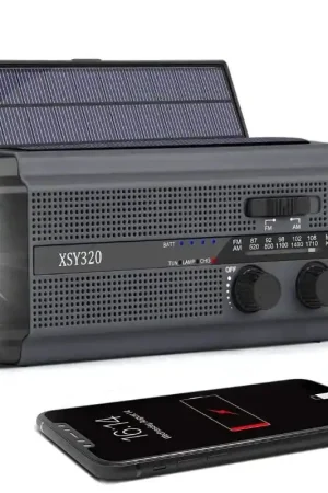 Promotion - Radio d'urgence portable 5000 mAh, Gris et Noir