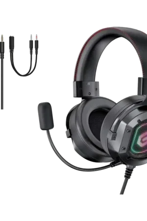 Bonne affaire - Casque Gaming Conceptronic ATHAN03B RGB LED Micro Boom PC/PS5/Xbox