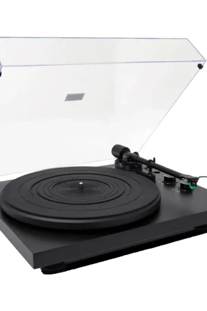 Achetez maintenant - Platine vinyle Vulkkano TD20 noire à transmission par courroie