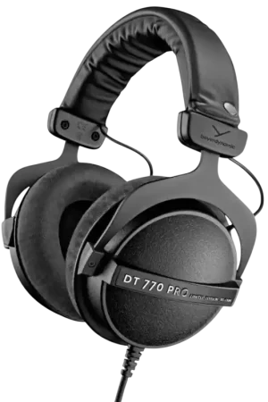 Beyerdynamic DT 770 Pro 80 Ω Noir Édition limitée - Casque studio fermé avec câble - Prêt à expédier