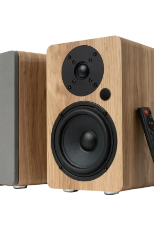Enceintes Vulkkano A5 Arc MKII marron 100 W RMS, Bluetooth 5.0, HDMI ARC, sortie optique, RCA - Derniers jours