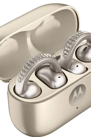 Nouveau au catalogue - Motorola Moto Buds Loop Swarovski Sans fil Bluetooth ANC 37 h Beige