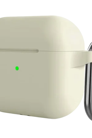 Prix cassé | Housse en Silicone avec Mousqueton pour Apple AirPods 3ª Gen Blanc