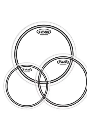 Evans&nbsp;ETP-EC2SCLR-F Packs de peaux de toms EC2 transparentes Fusion (10" 12" et 14") - Satisfait ou remboursé