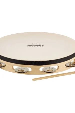 Stock presque épuisé - Nino 25 - Tambourin 10" à Cymbalettes avec Peau Synthétique - 1 rangée