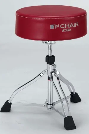 Commandez dès maintenant - Tama&nbsp;HT830R - 1st Chair Round Rider XL - Siège rond PVC rouge double embase