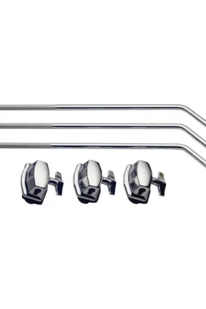 Stagg FS3- Lot de 3 jeux complets de pieds de tom basse (tige+coquille) - Retour facile