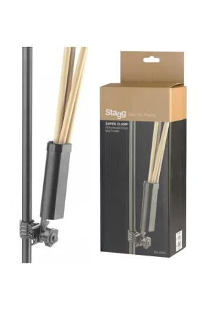 Nouveau lancement - Stagg SCL-DSH2 - Porte-baguettes, plusieurs paires, avec pince