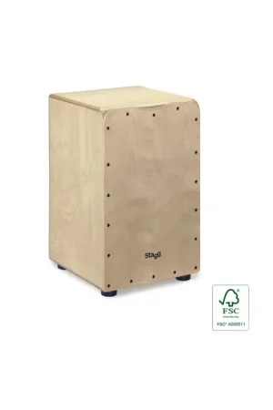 Ne manquez pas cette offre - Stagg CAJ-50M-N - Cajón de taille standard en bouleau avec plaque de couleur naturelle