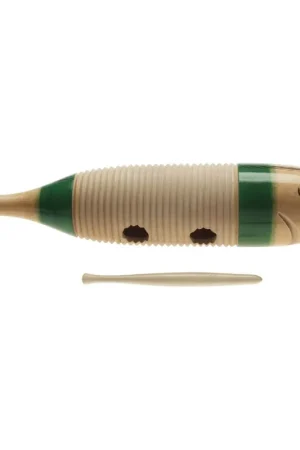 Stagg&nbsp;GUF-141L - Grand güiro en bois en forme de poisson, avec mailloche - Réduction spéciale