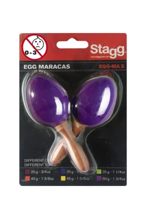 Bien noté | Stagg EGG-MA S/PP - Paire de maracas oeufs en plastique