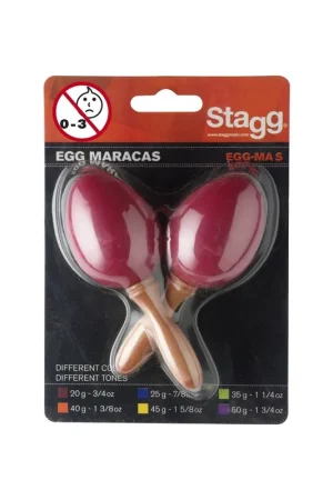 Stagg&nbsp;EGG-MA S/RD - Paire de maracas oeufs en plastique - Achat sécurisé