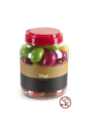 Bientôt épuisé - Stagg EGG-BOX1 - Boite de 40 Egg Shakers en plastique