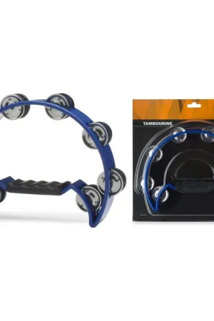 Stagg&nbsp;TAB-2 BL - Tambourin demi-lune en plastique avec 16 cymbalettes - Jusqu'à épuisement des stocks