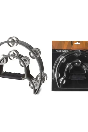 Stagg&nbsp;TAB-1 BK - Tambourin demi-lune en plastique avec 20 cymbalettes - Derniers exemplaires