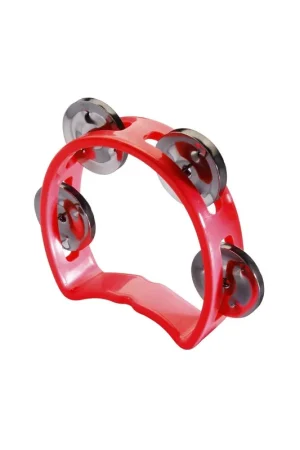 Prix malin | Stagg TAB-MINI/RD - Mini tambourin en plastique avec 4 cymbalettes