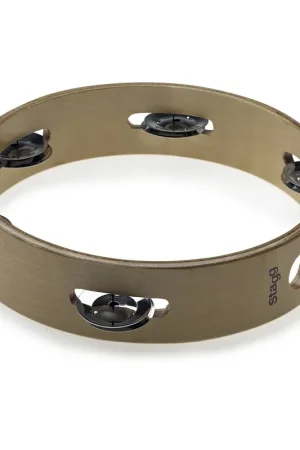 Super offre | Stagg STA-3108 - Tambourin en bois sans peau 8", 1 rangée de cymbalettes