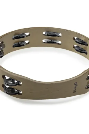 Offre bientôt terminée | Stagg STA-3210 - Tambourin en bois sans peau 10", 2 rangées de cymbalettes