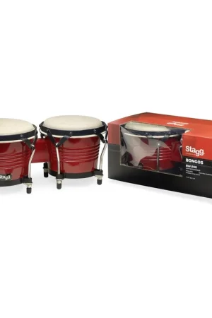 Produit tendance - Stagg&nbsp;BW-200-CH - Bongos latins en bois de 7,5" et 6,5", finition merisier