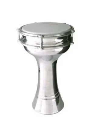 Expédition rapide | Stagg ALM.PL20 - 20 cm Darbuka aluminium lisse avec clef d'accordage