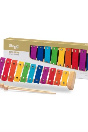 Stagg META-K12 RB - Métallophone avec 12 lames de différentes couleurs et deux mailloches - Incontournable